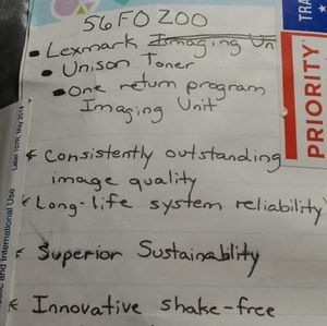 FREE BRAND NEW LEXMARK 56FOZOO UNISON TONER IMAGING UNIT